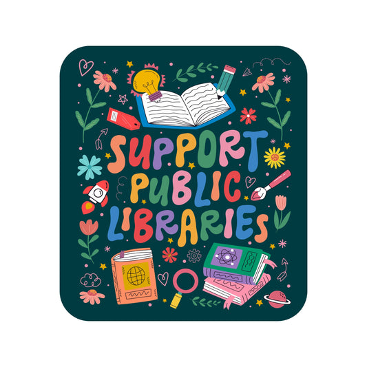 Book Community Schools Library High Quality Vinyl Sticker