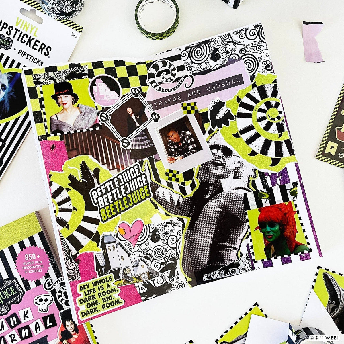 Beetlejuice Junk Journal Sticker Book