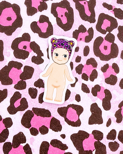Vinyl Sticker - Rainbow Leopard Trinket Angel Baby