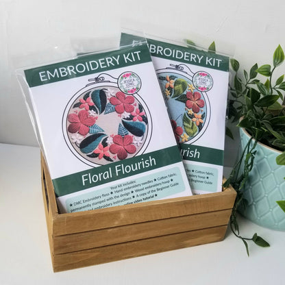 Floral Flourish Beginner Embroidery Kit