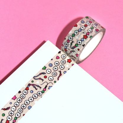 "BFF4L" Cute Bead Friendship Bracelets Washi Tape (20mm/10m)