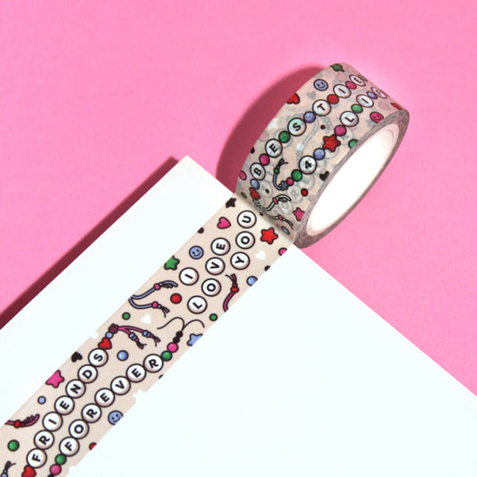 "BFF4L" Cute Bead Friendship Bracelets Washi Tape (20mm/10m)