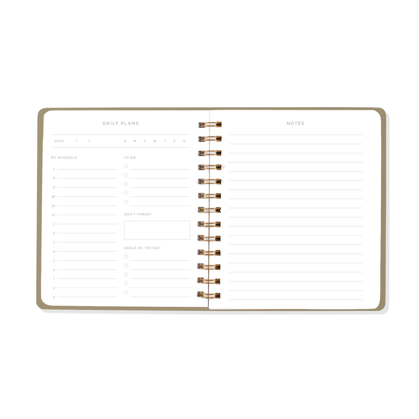 SE STANDARD BLACK DAILY NON-DATED PLANNER
