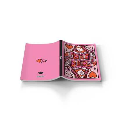 Queen Of Hearts Classic Layflat Notebook Journal LFC2646L