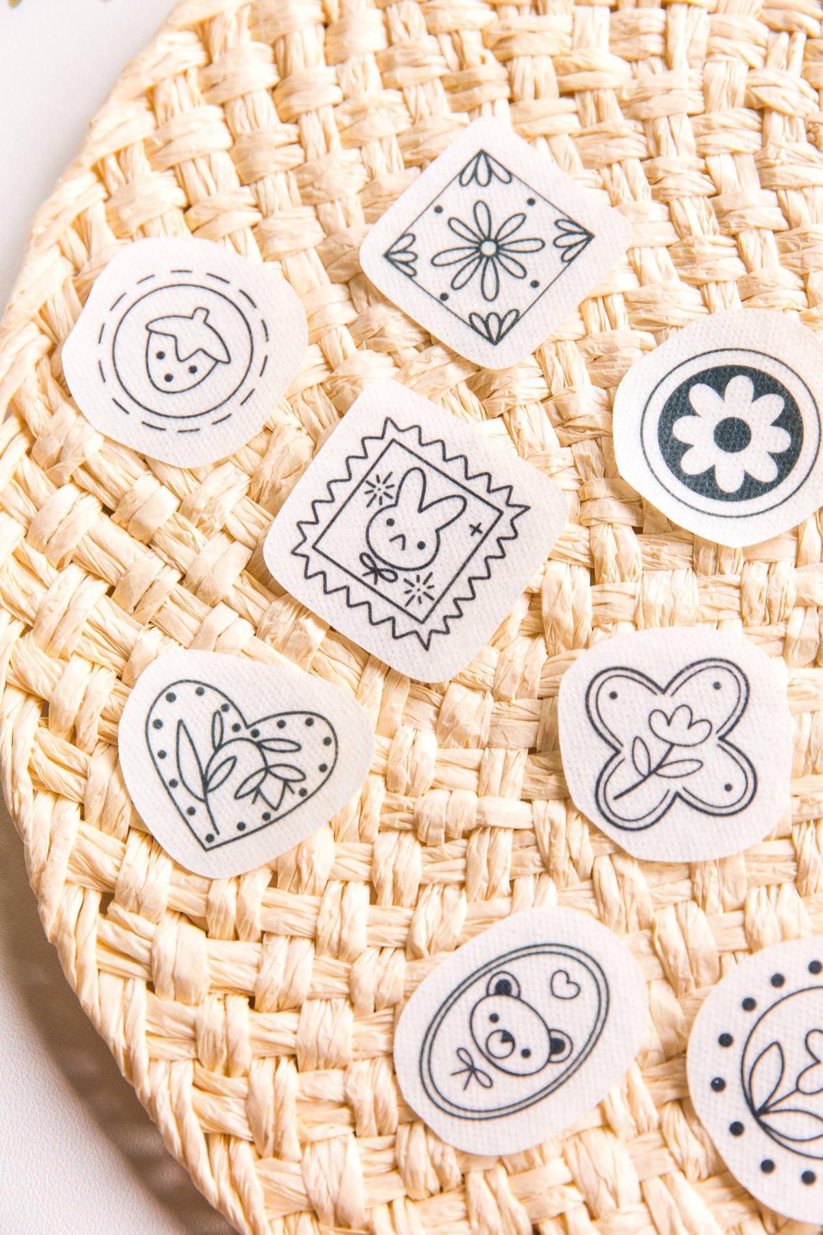Vintage Stamps Embroidery Stick n Stitch Pack, Patchwork