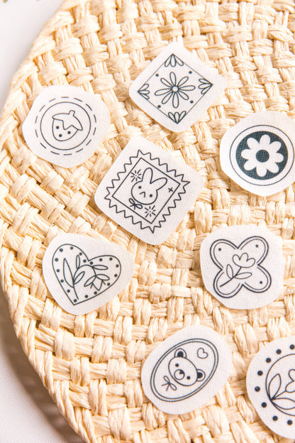Vintage Stamps Embroidery Stick n Stitch Pack, Patchwork