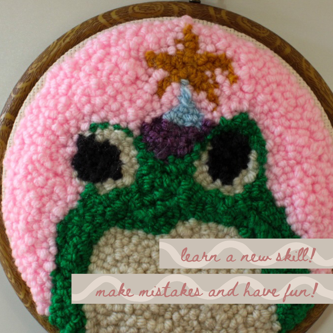 Celebration Frog Beginner DIY Punch Needle Kit