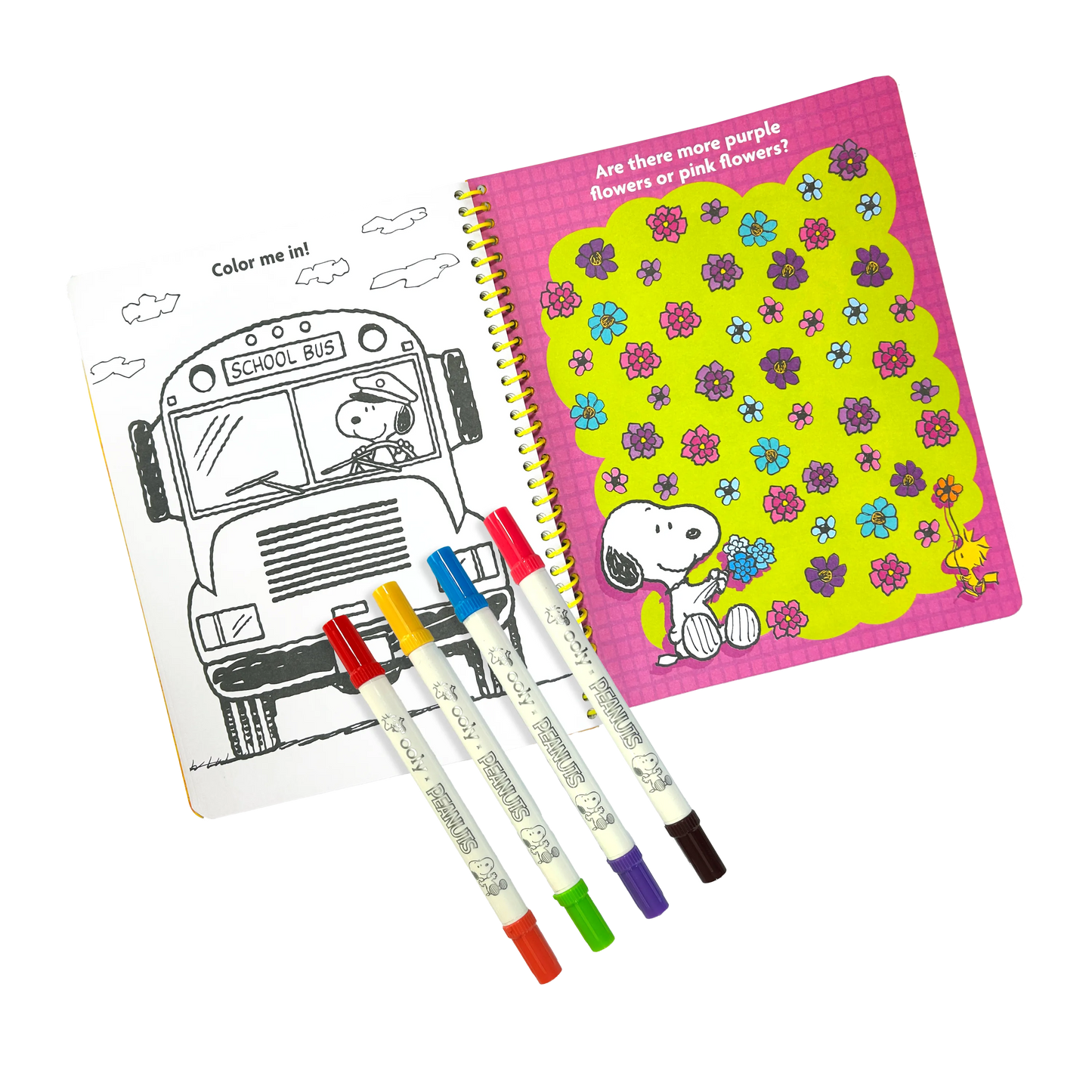 OOLY x Peanuts: Activity Travel Kit & 4 Double-Ended Markers