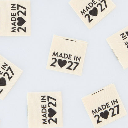 Organic Cotton Sew In Labels - Made in 2027