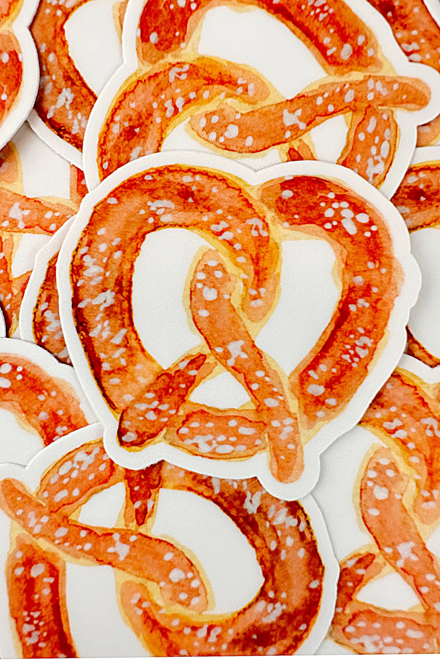 Watercolor Pretzel Vinyl Sticker
