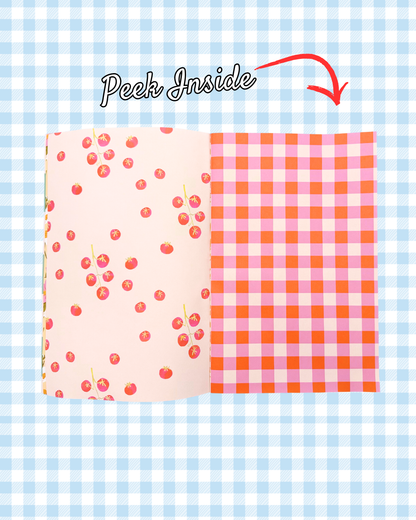 Scrapbook Paper - Whimsy Summer - Tomatoes, Cherries, & Gingham