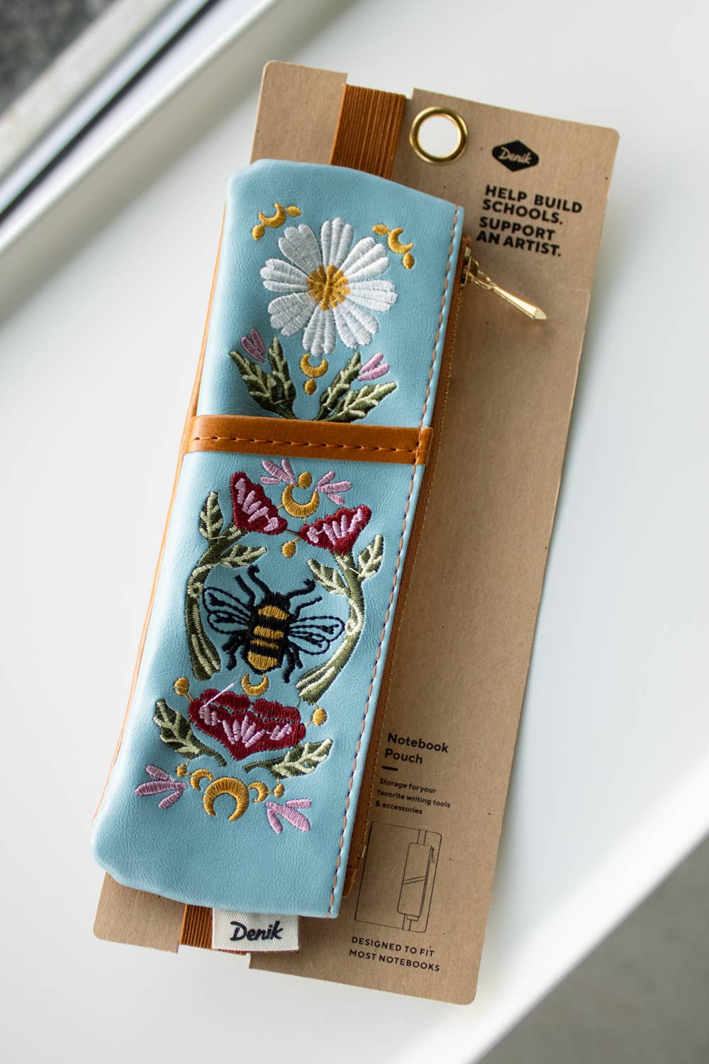 Honeybee Tea Embroidered Notebook Pouch NBPOUCH1782