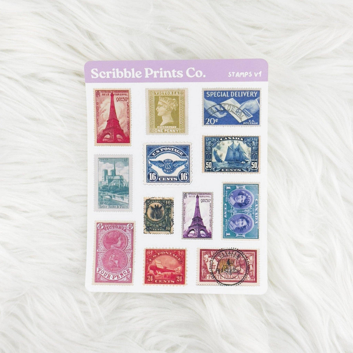 Stamps V1 Deco Sticker Sheet