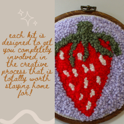 Strawberry Beginner DIY Punch Needle Kit