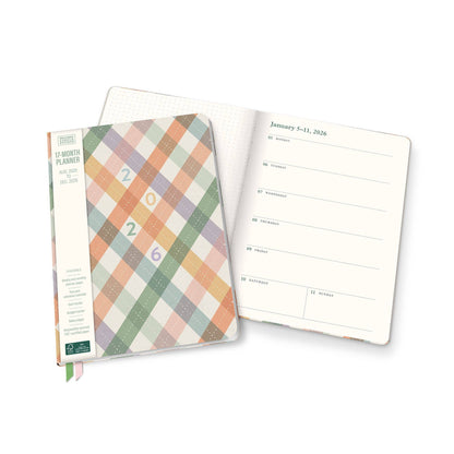 2026 As If Argyle Clara Clothbound Planner