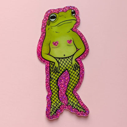 Sexy frog sticker glitter pride funny cute