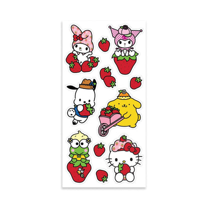 WS-Strawberry Picking Stickers On The Roll