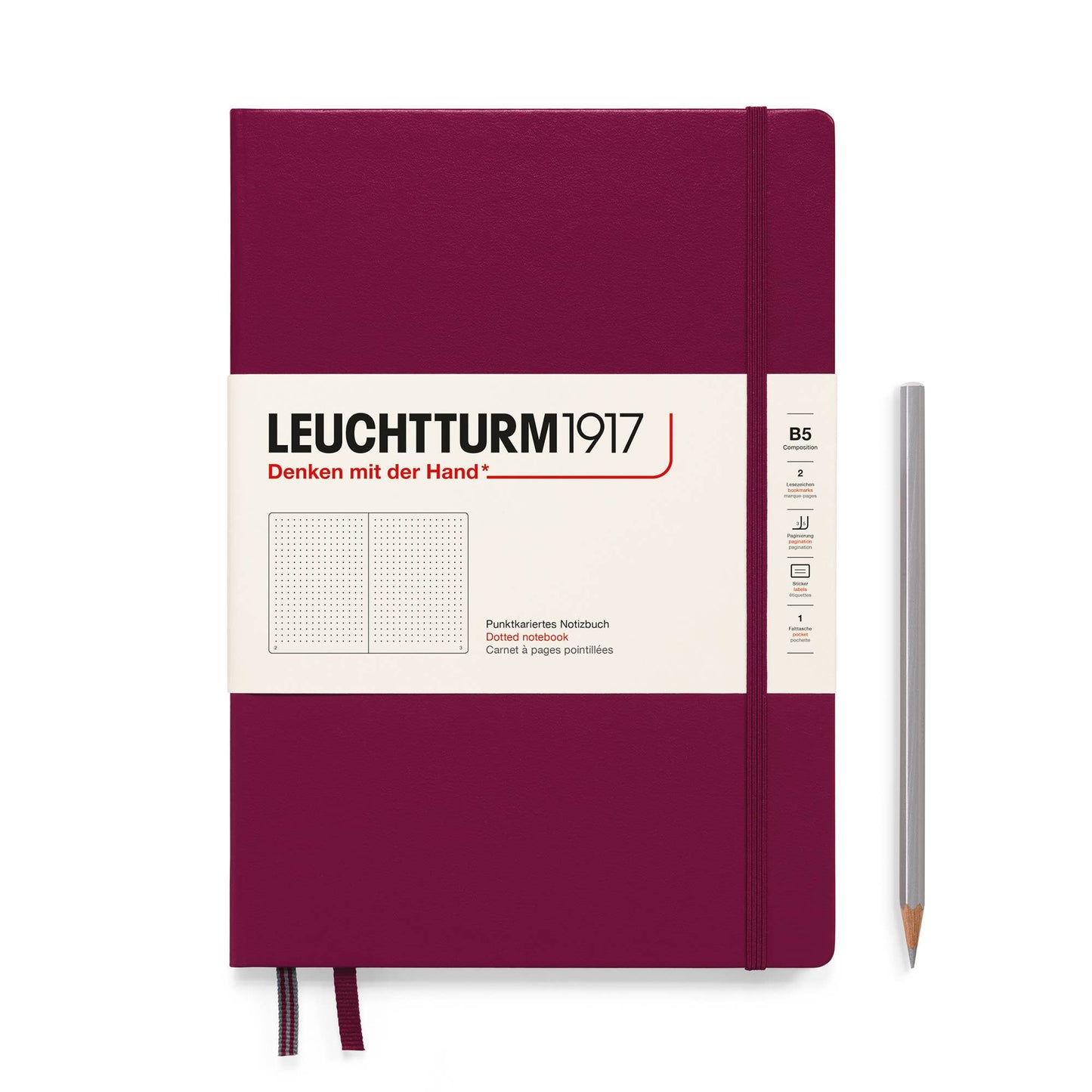 Notebooks - Composition (B5): Black / Hardcover / Dotted