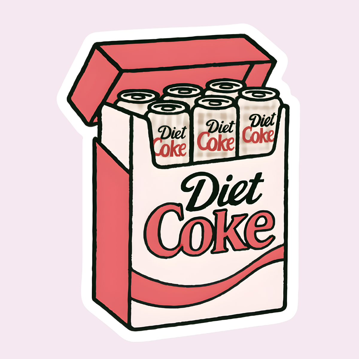 Diet Coke Fridge Pack Sticker