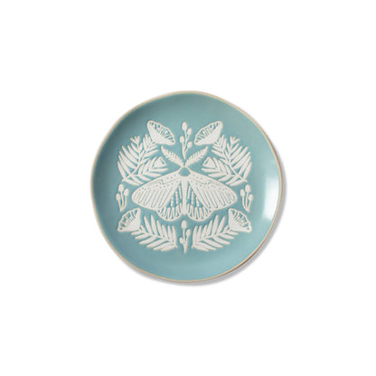 Stoneware Round Medium Tray - Moth