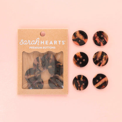 Tortoise Shell Large 1" Buttons