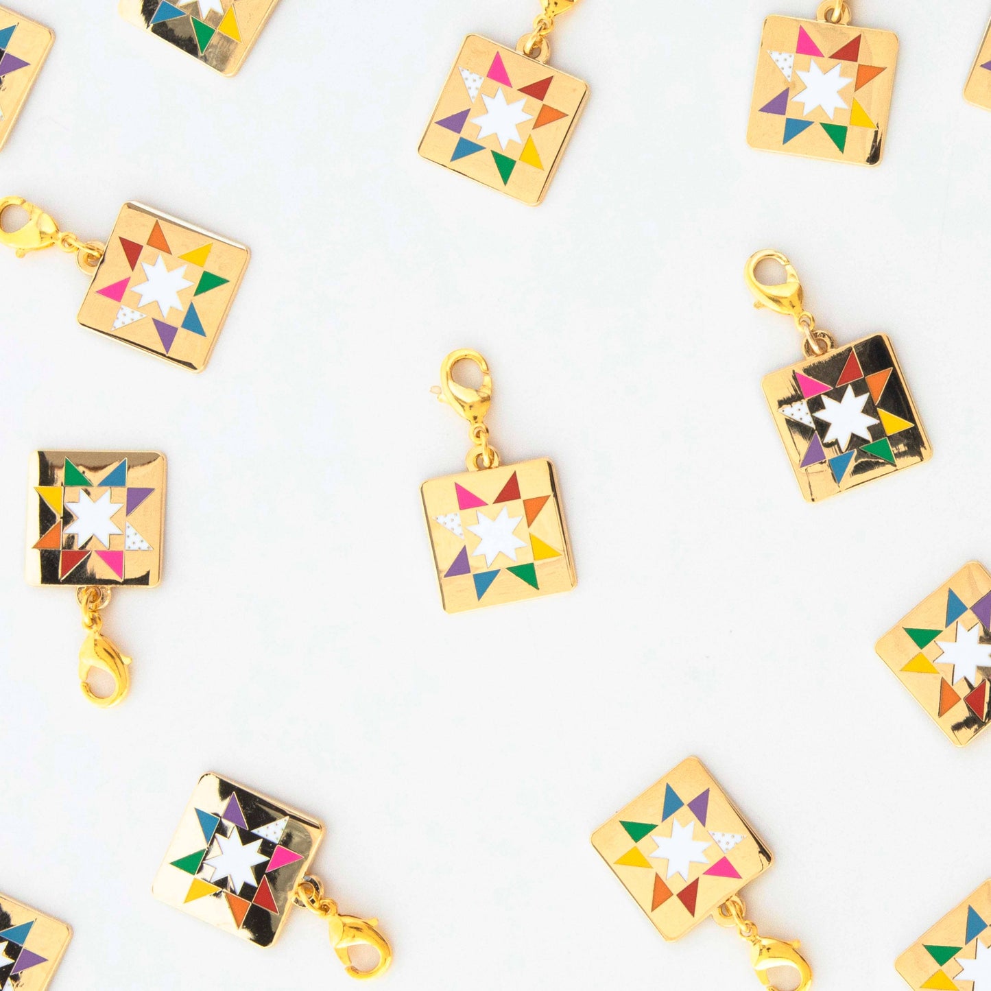 Quilt Star Removable Zipper Charm