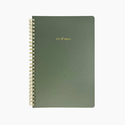 Fit & Well - Exercise Journal: Dusty Blue
