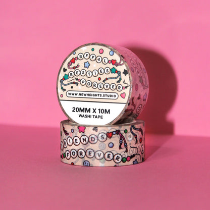 "BFF4L" Cute Bead Friendship Bracelets Washi Tape (20mm/10m)