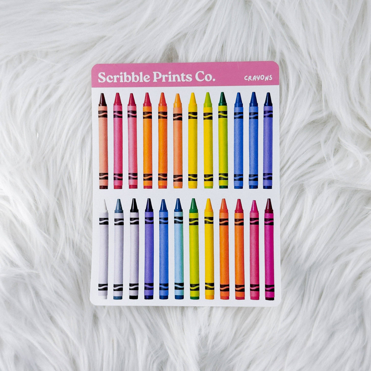 Crayons Deco Sticker Sheet