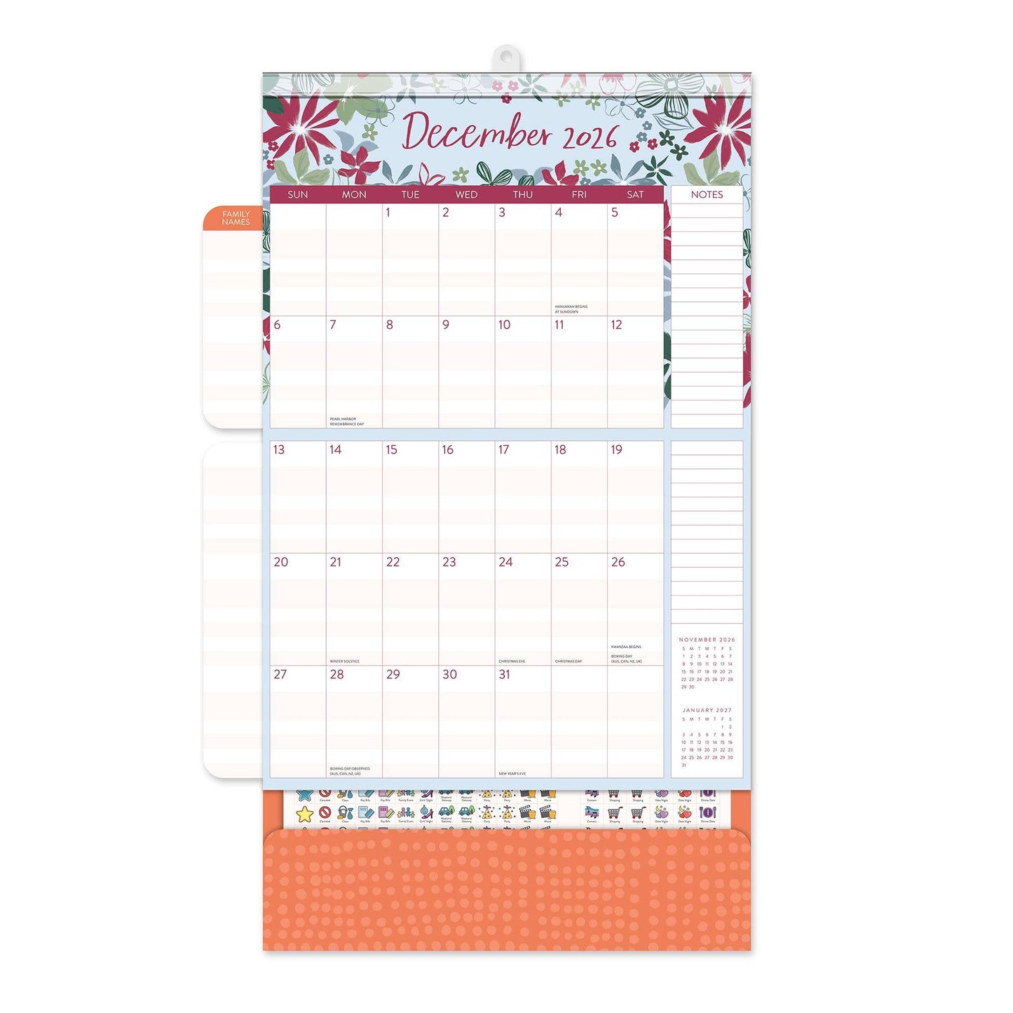 2026 Secret Garden DIA Wall Calendar