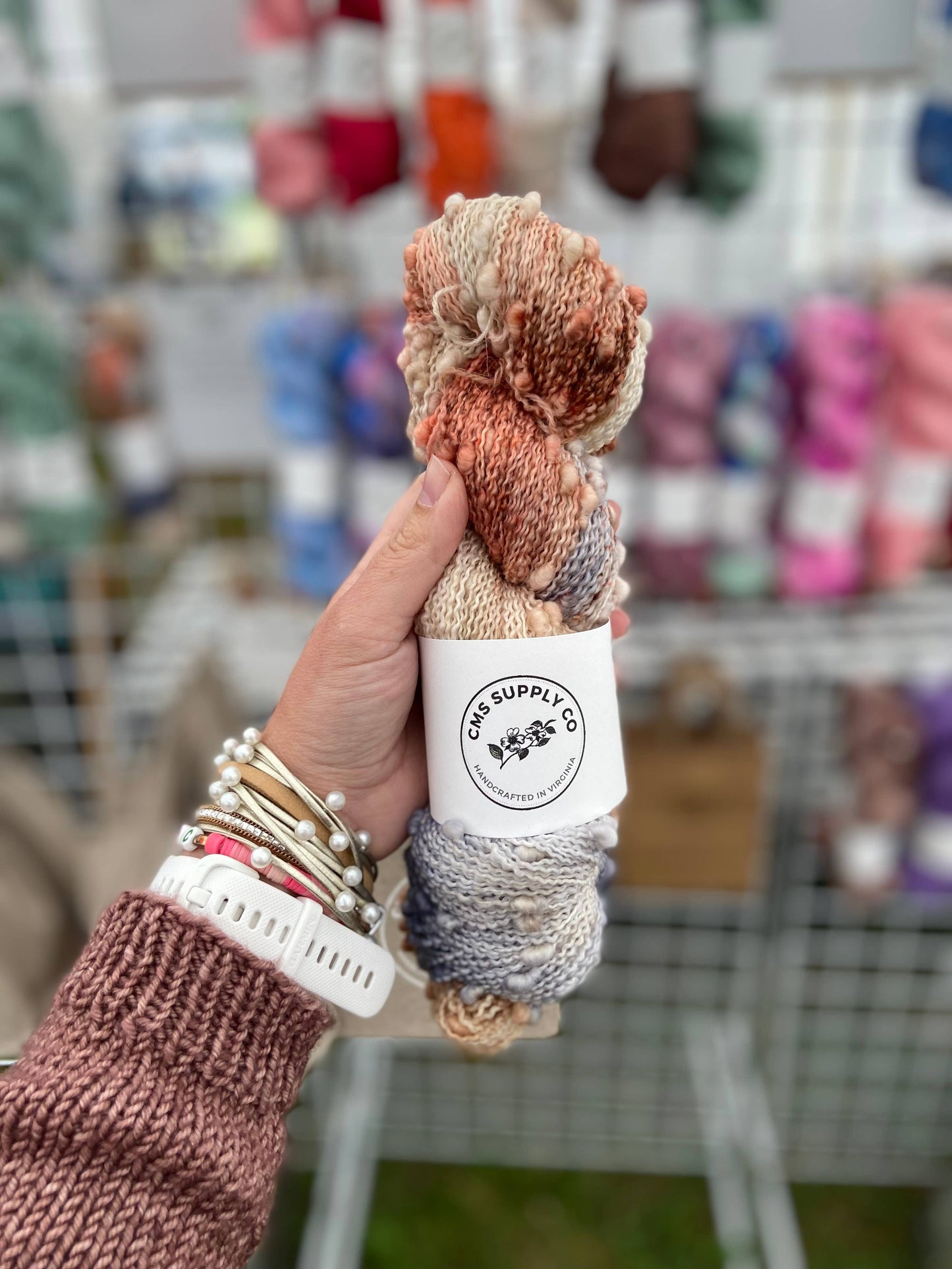 By the Bay Colorway - Artisan Dyed Yarn - Multiple Bases: CMS Nylon Sock (80/20)