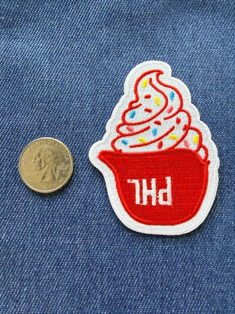 Ice Cream In PHL Baseball Helmet Patch - Lrg
