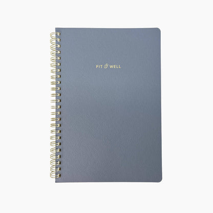 Fit & Well - Exercise Journal: Dusty Blue