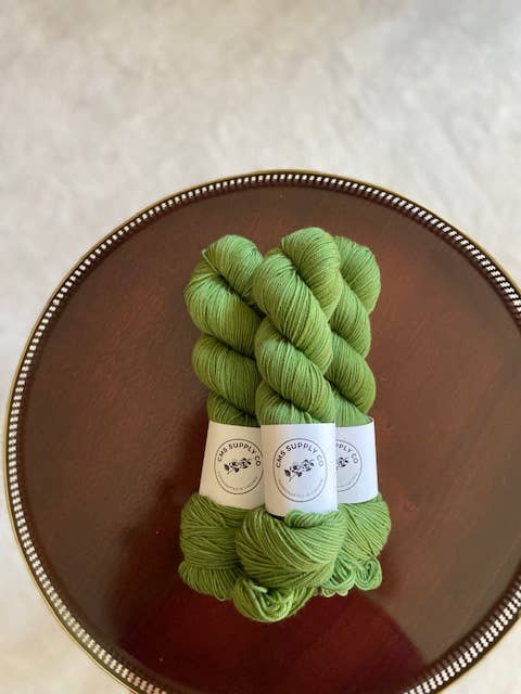 Moss (Semi-Solid/Tonal - Artisan Dyed Yarn - Multiple Bases : CMS Nylon Sock (80/20)
