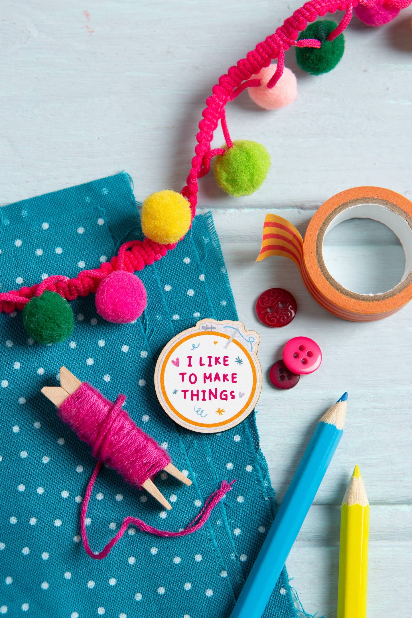I Like To Make Things Needle Minder | Gift for Crafters