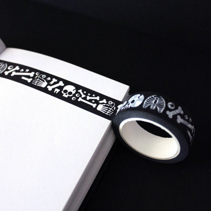 "Skeletal Grave" Spooky Skeleton Washi Tape