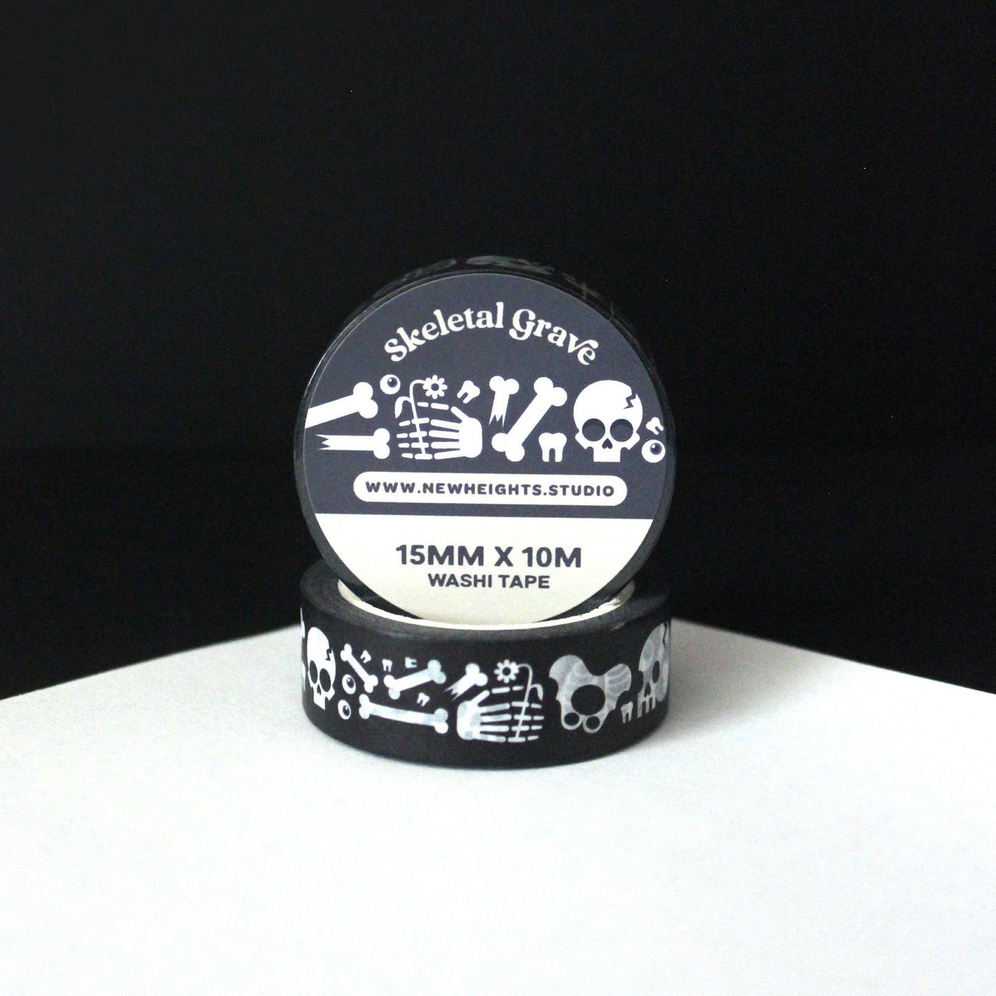 "Skeletal Grave" Spooky Skeleton Washi Tape