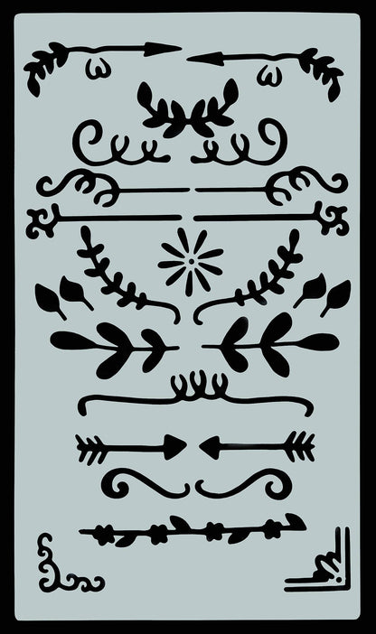 Essentials Dotted Journal Stencil Set,Essentials Dotted Journal Stencil Set