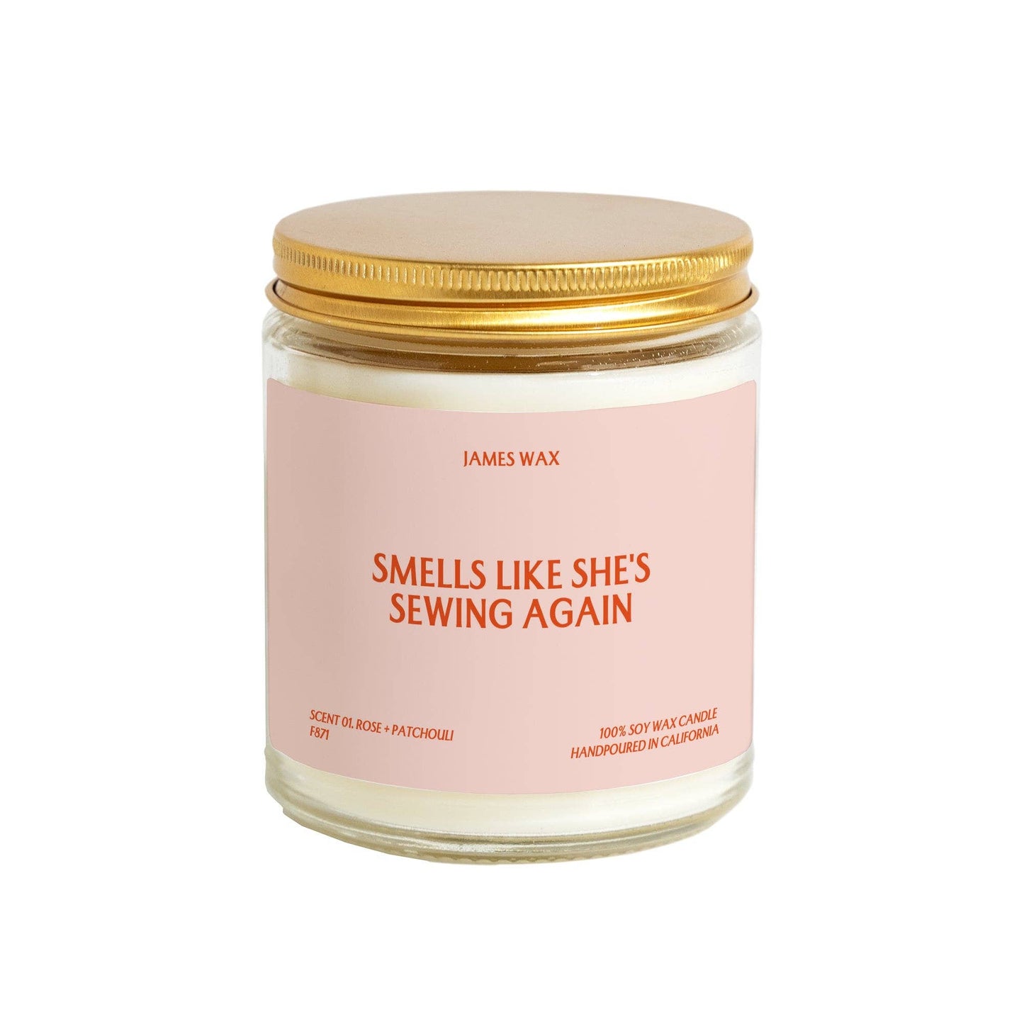Sewing Gift Smells Like She's Sewing Again Candle F871: No, Just the Candle / 01. Rose + Patchouli