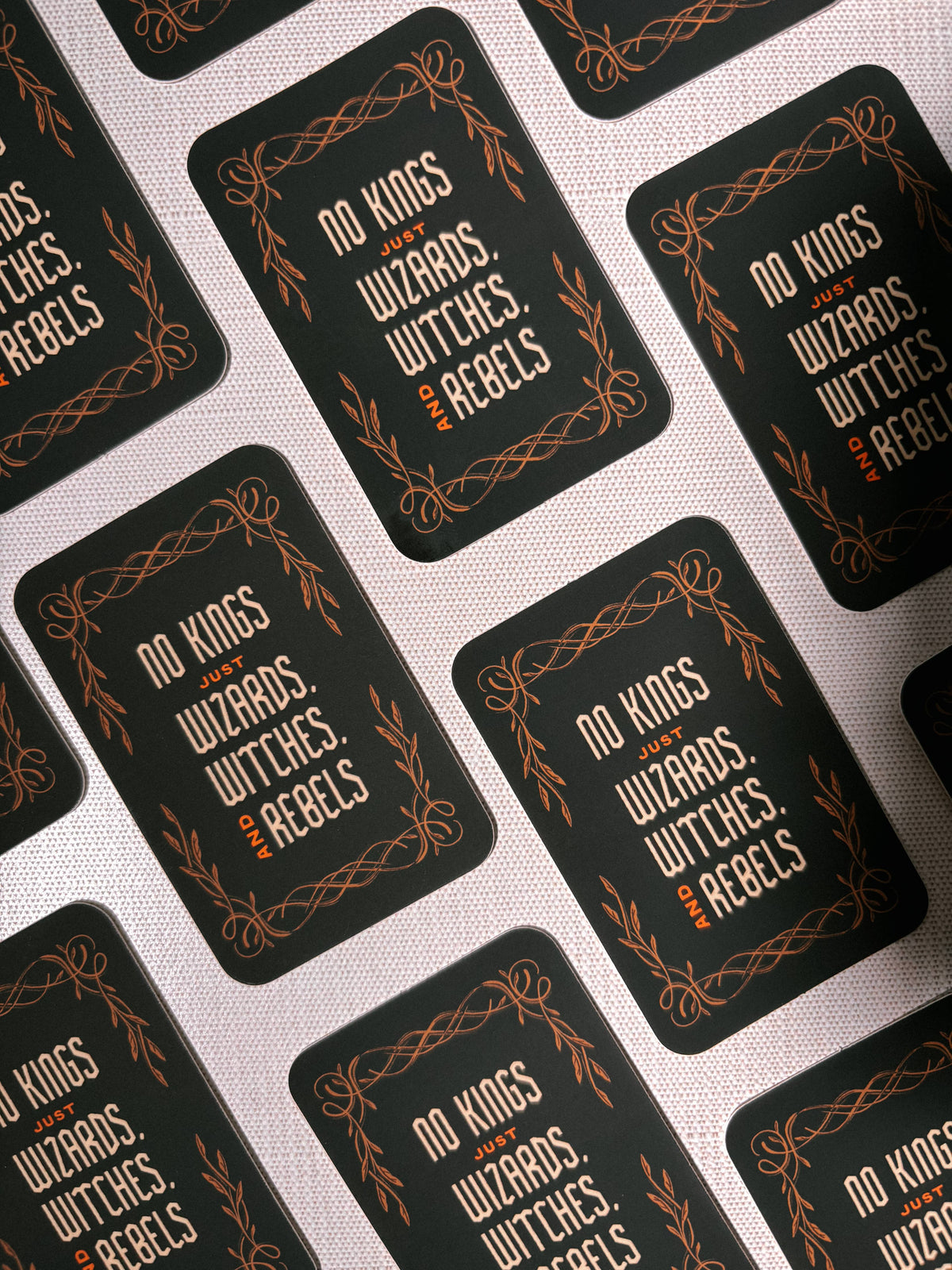 Vinyl Sticker: No Kings Just Wizards and Witches - 3" Matte