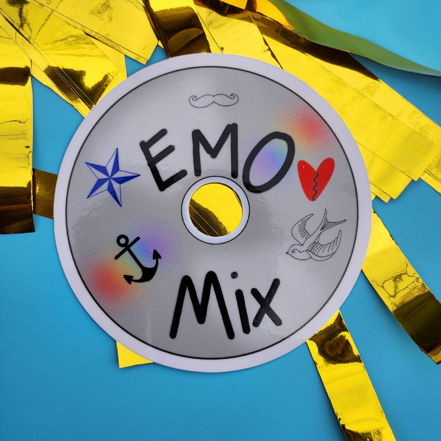 Emo sticker cd milennial hydroflask journal planner