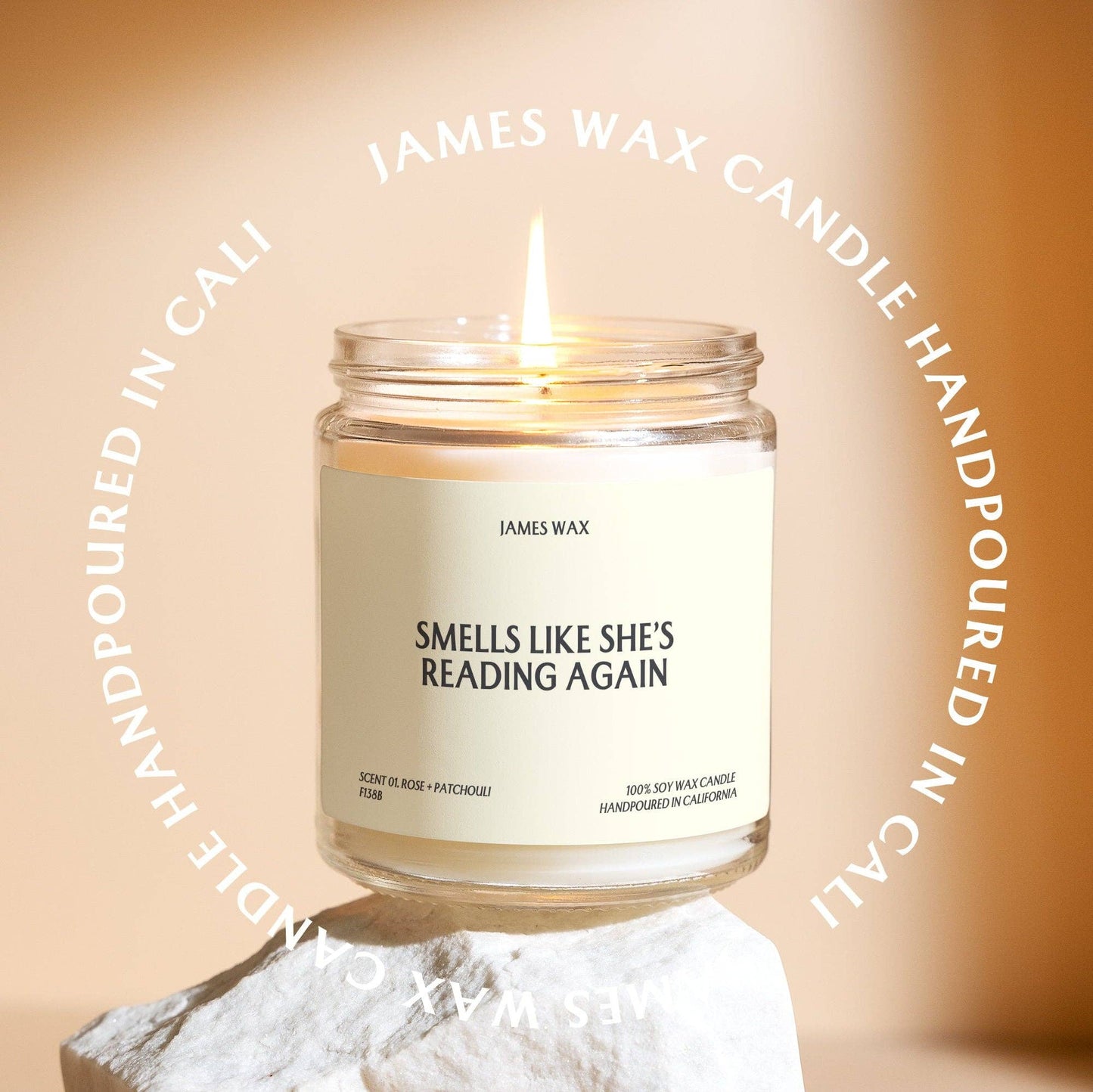 Reader Gift Reading Time Candle Book Fan Bookstore F138B: No, Just the Candle / 03. White Tea + Jasmine
