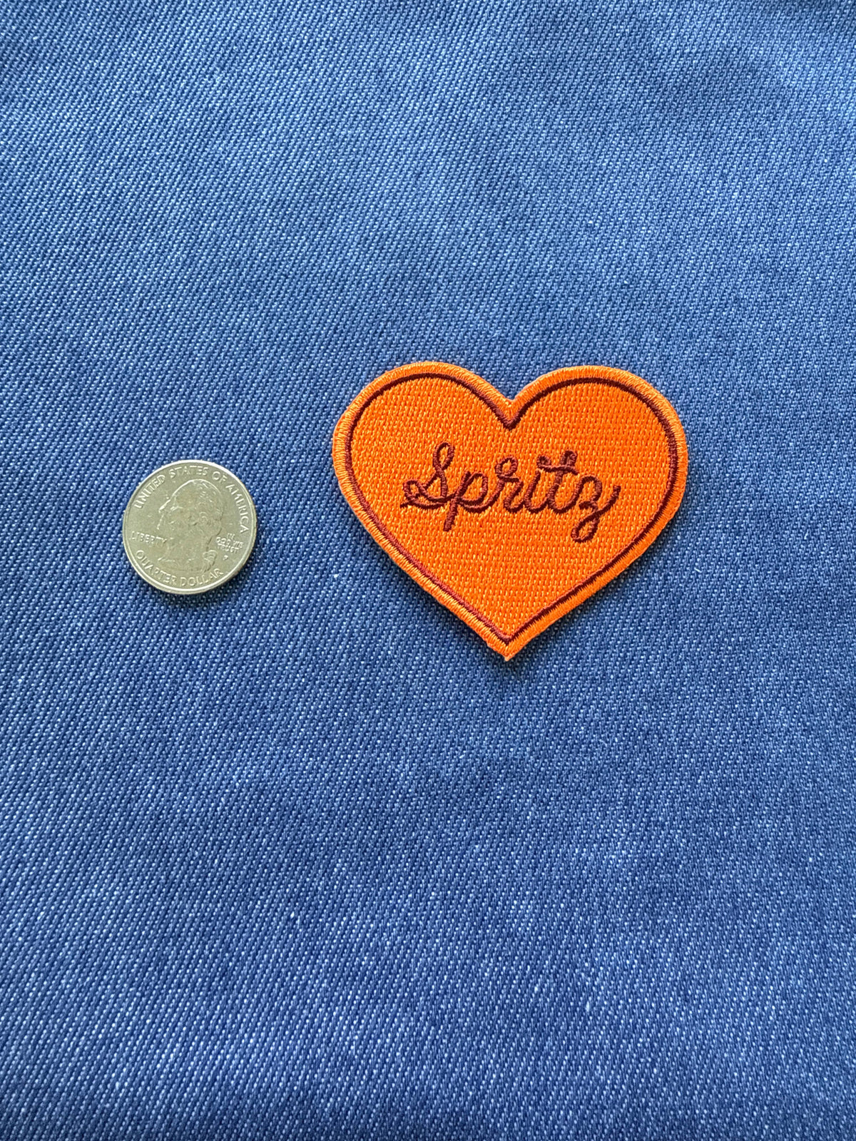 Spritz Chain Stitched Heart Patch