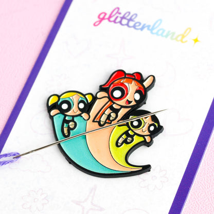 Cartoon Girl Needle Minder Magnet