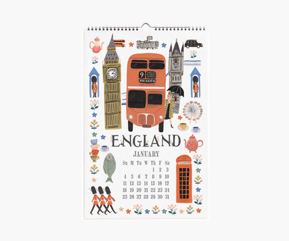 2026 World Travel Wall Calendar