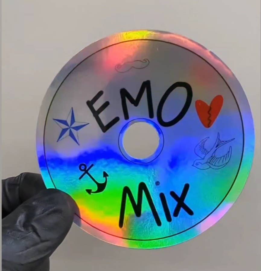 Emo sticker cd milennial hydroflask journal planner