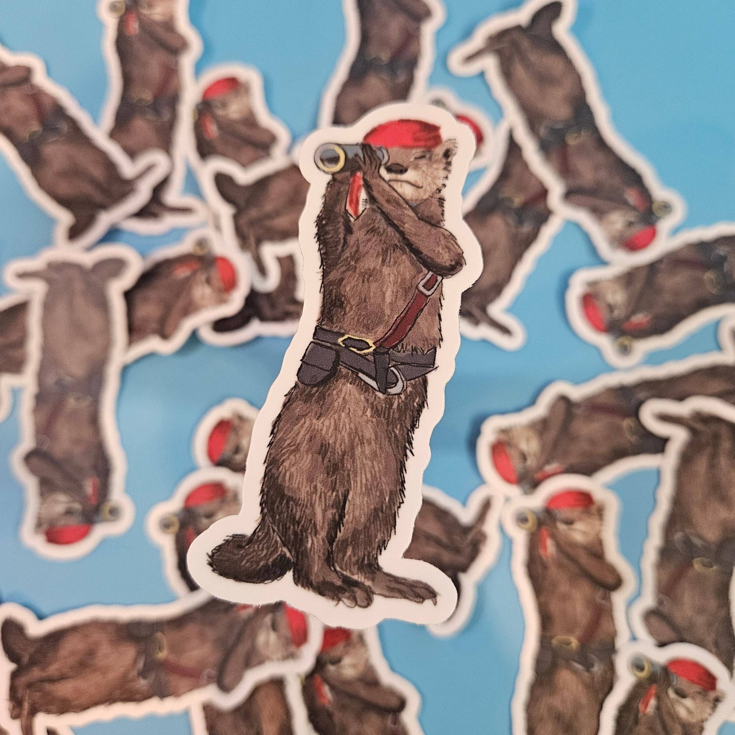 Pirate Otter Sticker | 3x3 “ Waterproof Vinyl Decal