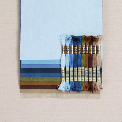 Wool Felt Sheets, Blueberry Hill