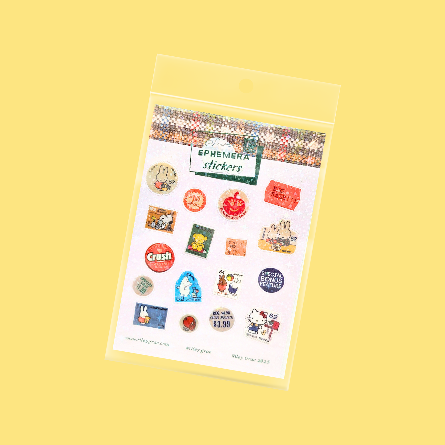 Sweet Ephemera Sticker Sheet