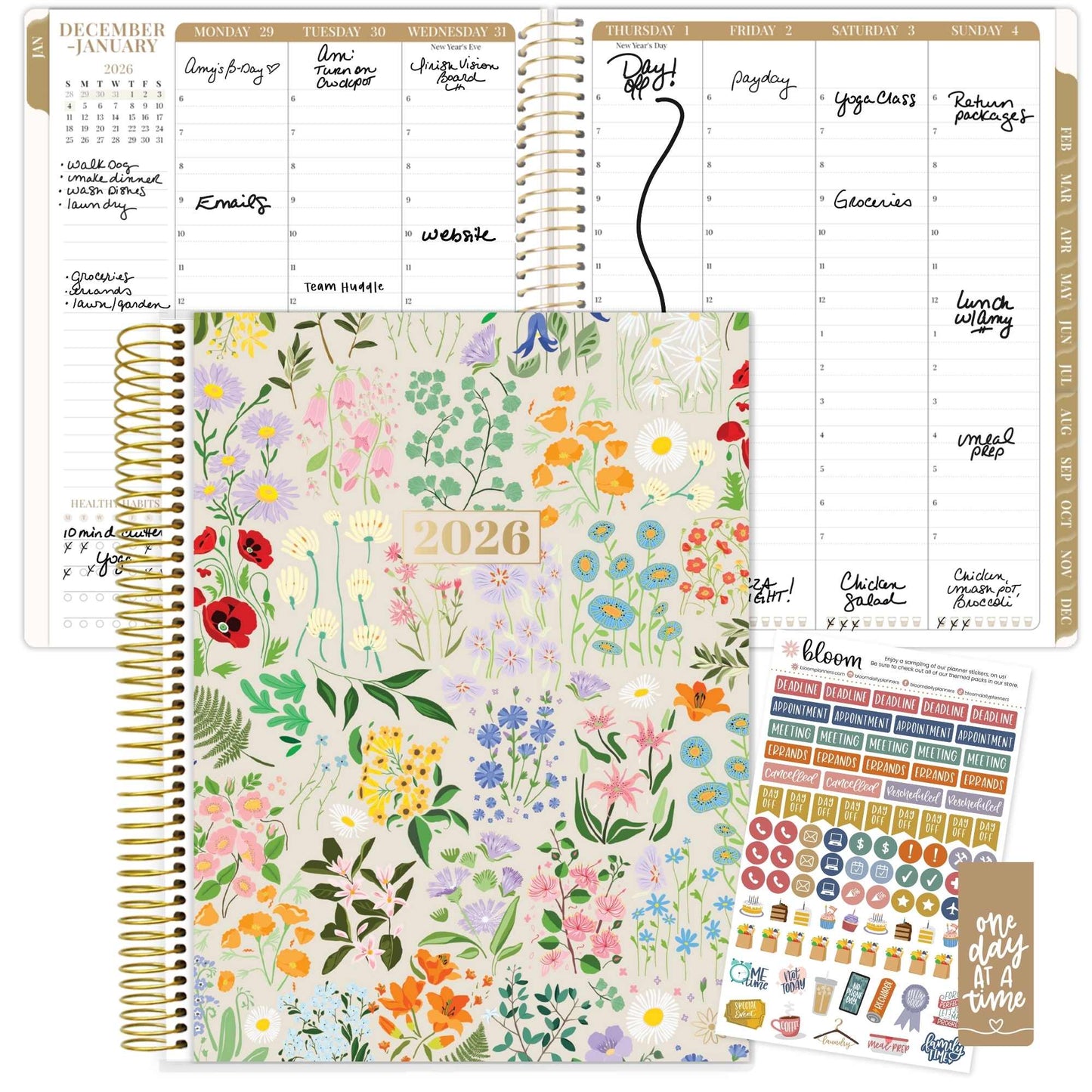 2026 Timed Vertical Weekly Planner - 8.5" x 11"